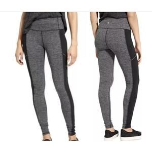 Athleta Metro Drifter High Rise Legging Size Small Black Herringbone #349174